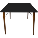 Ver imagem 2 de Mesa Jantar Quadrada 80cm MDF Preto Pé Palito + Suporte V