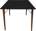 Ver imagem 2 de Mesa Jantar Quadrada 80cm MDF Preto Pé Palito + Suporte V