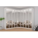Ver imagem 1 de Modulado Closet 100% Mdf Espelhado 9 Portas 6 Gavetas - Linea-branco - Móveis Novo Horizonte