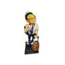 Estátua Piloto de Avião em Resina Decoração Escultura 23cm - 1