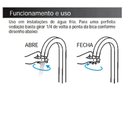 Ver imagem 5 de Torneira Cuba Banheiro Lavatório Easy Link Alta Titanium