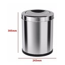 Ver imagem 2 de Lixeira Inox 13,5 L Tampa Meia Esfera:Inox