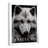 Quadro Motivacional Lobo em Execução - Moldura Branca - 15x21cm - 1