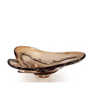 Centro De Mesa Em Cristal Murano Marrom - São Marcos 44Cm