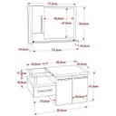 Ver imagem 3 de Conjunto para Banheiro Gabinete com Cuba F44 e Espelheira Legno 830W Branco/Carvalho