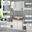 Ver imagem 5 de Conjunto para Banheiro Gabinete com Cuba F44 e Espelheira Legno 830W Branco/Carvalho