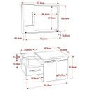 Ver imagem 3 de Conjunto para Banheiro Gabinete com Cuba F44 e Espelheira Legno 830W Branco/Nogal