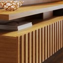 Ver imagem 6 de Painel para Tv 75 Polegadas com Led 181,5cmx216cm Ripado 2 Gavetas Gaia