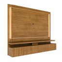 Ver imagem 3 de Painel para Tv 75 Polegadas com Led 181,5cmx216cm Ripado 2 Gavetas Gaia