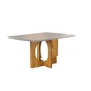 Ver imagem 5 de Mesa de Jantar 6 Lugares Cadeiras Juliana em Suede Bege Móveis Mix Mel/off-white/bege