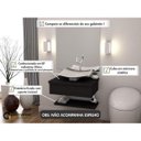 Ver imagem 2 de Conjunto para Banheiro Gabinete com Cuba F44 e Prateleira 605W Metrópole Preto/Onix