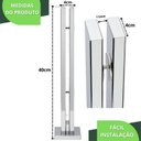 Ver mais imagens de Torre Guarda Corpo Pinça 2 Furos para Vidro 40cm Inox Fs
