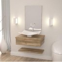 Ver imagem 1 de Conjunto para Banheiro Gabinete com Cuba F44 e Prateleira 605W Metrópole 