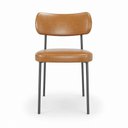 Ver imagem 7 de Kit 6 Cadeiras Sala de Jantar Lisa Pés Preto PU Caramelo m² - Monari Design