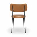 Ver imagem 6 de Kit 6 Cadeiras Sala de Jantar Lisa Pés Preto PU Caramelo m² - Monari Design