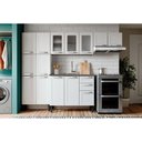 Ver imagem 1 de Kit de Cozinha Completa 4 Peças Múltipla (2 Armários + 1 Balcão + 1 Paneleiro) C4P78 Branco - Bertol