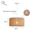 Ver imagem 3 de Luminária Pendente Marrocos em Corda Sisal Natural Palha:branco