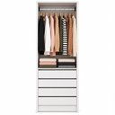 Ver imagem 5 de Armário Closet Modular 4 Gavetas Prateleira e Arara Cabideiro Zoe Branco