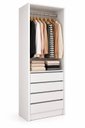 Ver imagem 3 de Armário Closet Modular 4 Gavetas Prateleira e Arara Cabideiro Zoe Branco