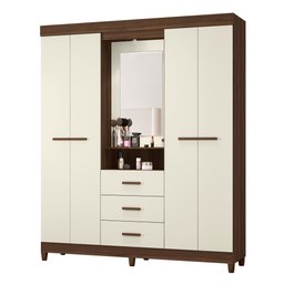 Jogo Roupeiro e Cômoda Hope Cedro Off White - 8