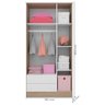 Quarto Infantil Guarda Roupa e Cômoda Branco/carvalho - 1