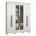 Ver imagem 3 de Guarda-Roupa Casal com Pés 6 Portas Batentes com Espelho Venus Madesa