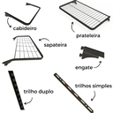 Ver imagem 3 de Guarda Roupa Closet Aramado Aberto Armário Modulado Roupeiro 3,70 Pt