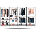 Ver imagem 1 de Guarda Roupa Closet Aramado Aberto Armário Modulado Roupeiro 3,70 Pt