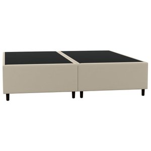 Cama Base Box King Bipartido Bege Suede 193x203