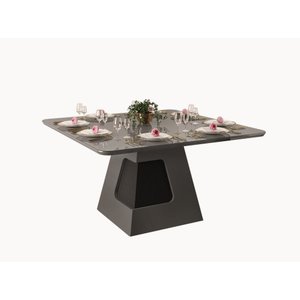 Mesa Dala Chanfrada 1,36 x 1,36 Metros para até 8 Lugares Cinza Urbano DJ DJ Moveis