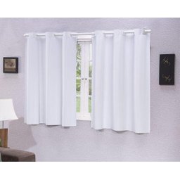 Cortina Quarto Meia Parede 2,80x1,60M PVC Blackout Branca - 2 Cortina Quarto Meia Parede 2,80x1,60M PVC Blackout Branca - 2