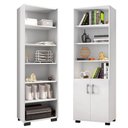 Ver imagem 1 de Kit Livreiro 2 Portas Pequenas Livreiro 5 Prateleiras Office Branco