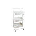 Ver imagem 2 de Carrinho Organizador Multiuso 3 Prateleiras 42x35x86cm - Branco