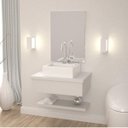 Ver imagem 1 de Gabinete para Banheiro com Cuba Q35 e Prateleira 605w Metrópole