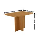 Ver imagem 4 de Conjunto Jantar Olimpia 4 Lugares MDF Cadeiras Lira Veludo Creme 120cm Moderna