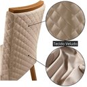 Ver imagem 3 de Conjunto Jantar Olimpia 4 Lugares MDF Cadeiras Lira Veludo Creme 120cm Moderna