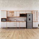 Ver imagem 1 de Cozinha Modulada 9 Peças Elena em MDF Cinamomo Off White