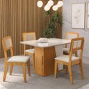 Ver imagem 2 de Kit Mesa de Jantar Harmonia com 4 Cadeiras Bella em Boucle