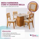 Ver imagem 6 de Kit Mesa de Jantar Harmonia com 4 Cadeiras Bella em Boucle