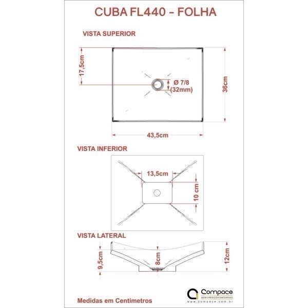 Conjunto para Banheiro Gabinete com Cuba F44 e Prateleira 605W Metrópole  - 4