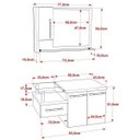 Ver imagem 3 de Gabinete para Banheiro 2 Portas 1 Gaveta com Cuba e Espelheira Legno 830W Espresso Móveis