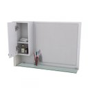 Ver imagem 5 de Gabinete para Banheiro 2 Portas 1 Gaveta com Cuba e Espelheira Legno 830W Espresso Móveis Branco/Pre
