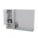 Ver imagem 5 de Gabinete para Banheiro 2 Portas 1 Gaveta com Cuba e Espelheira Legno 830W Espresso Móveis Branco/Preto Ônix