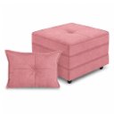 Ver imagem 1 de Puff Cama Dobravel 70cm Slim com Almofada Cor: Suede Rosa
