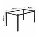 Ver imagem 2 de Mesa de Jantar 6 Lugares Tampo Vidro 140cm 