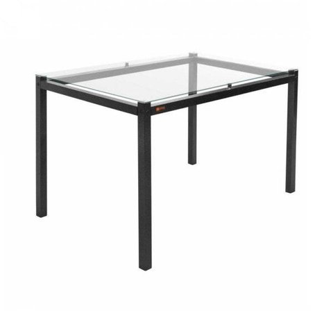 Mesa de Jantar 6 Lugares Tampo Vidro 140cm 