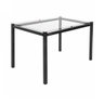 Mesa de Jantar 6 Lugares Tampo Vidro 140cm  - 1