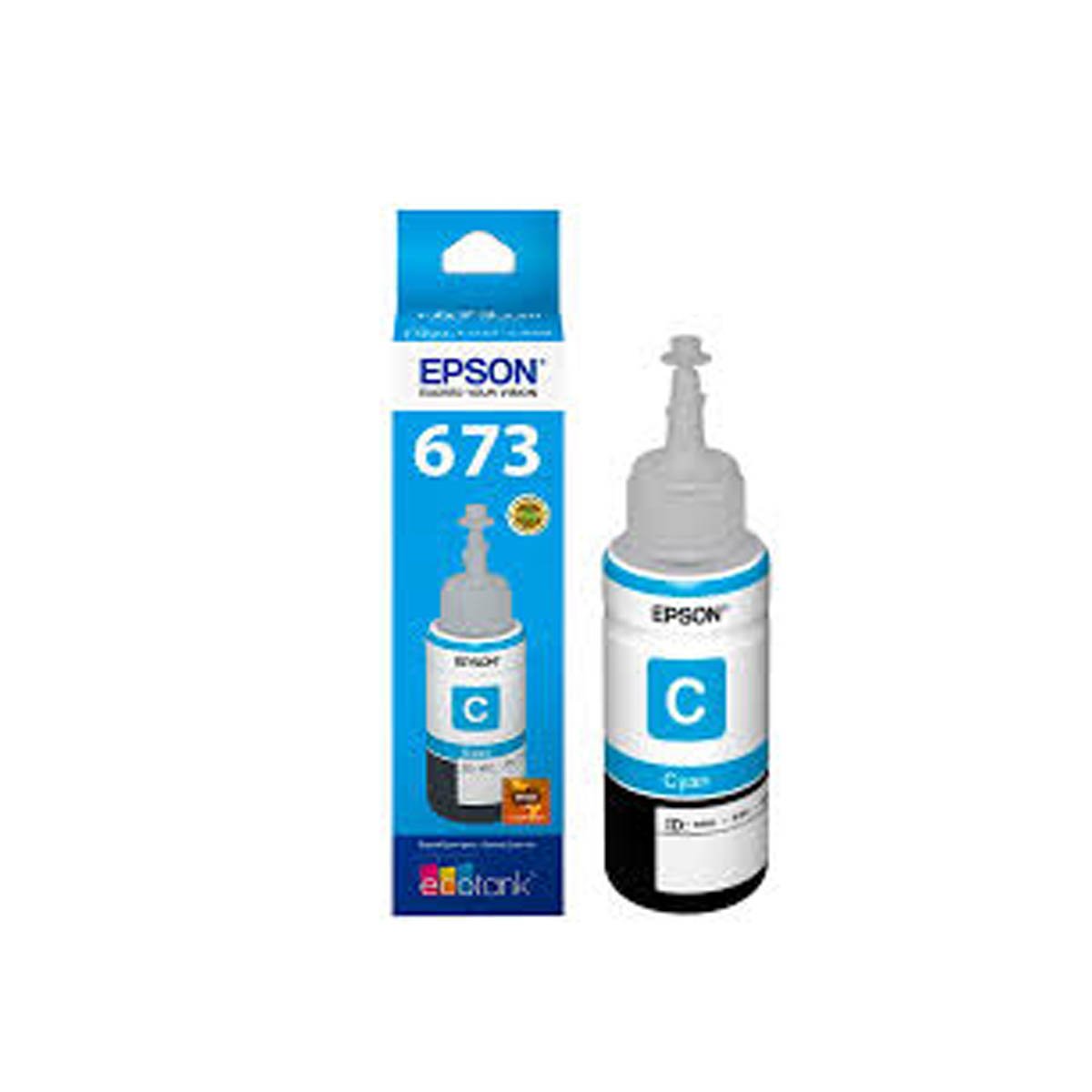 Tinta Epson Original T673 T673220 Ciano - L800 L810 L1800 L805 L850