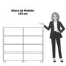 Cômoda Aparador 8 Gavetas com Tampo Estilo Bandeja Eternity Branco/freijó - 5
