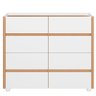 Cômoda Aparador 8 Gavetas com Tampo Estilo Bandeja Eternity Branco/freijó - 4